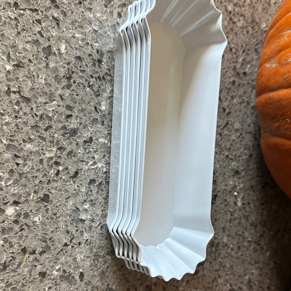 Crate&Barrel White BBQ Grilling Trays